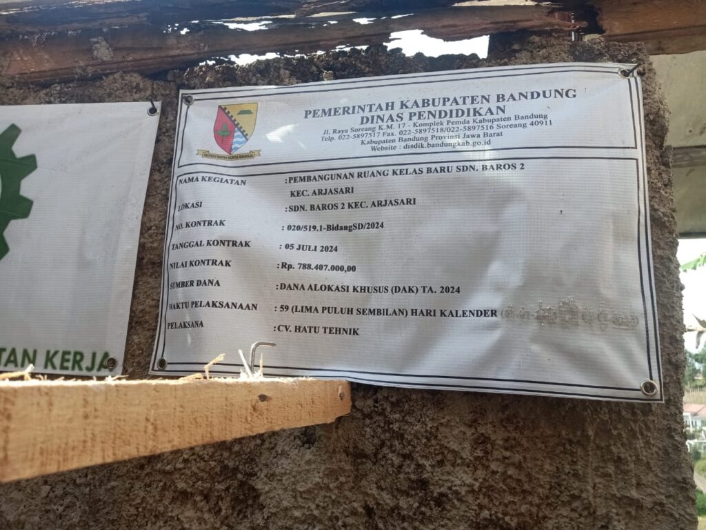 Kegiatan pembangunan Ruang kelas baru SDN 2 Baros diduga asal-asalan dan alergi terhadap ormas dan wartawan.