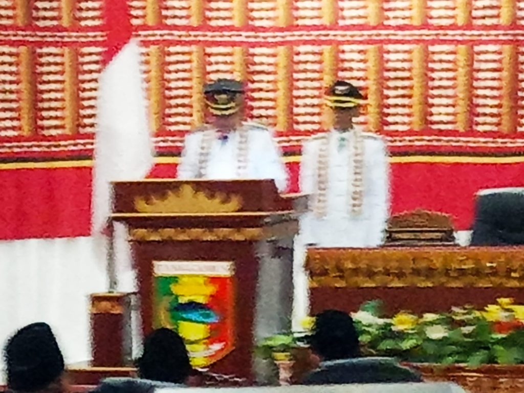Bupati Drs.H.Moh  Saleh Asnawi, MA.MH,. Sampaikan Pidato Pertama Di Rapat Paripurna DPRD Tanggamus