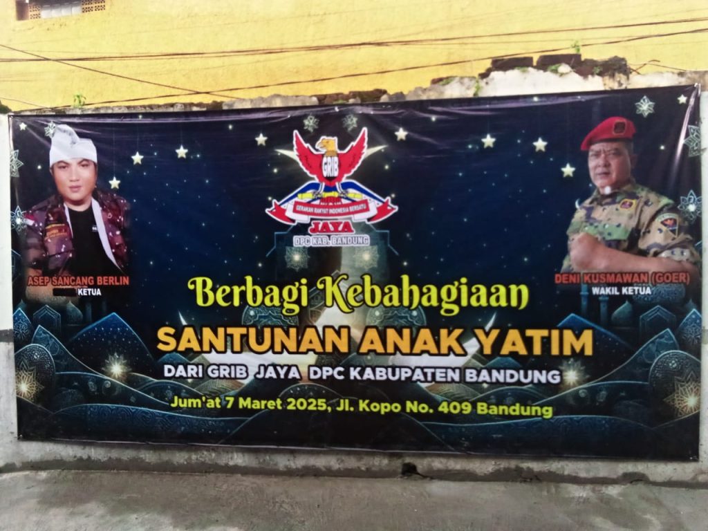 Ormas GRIB JAYA DPC Kab Bandung Mengelar santunan anak yatim sekaligus berbagi takjil dan buka bersama.