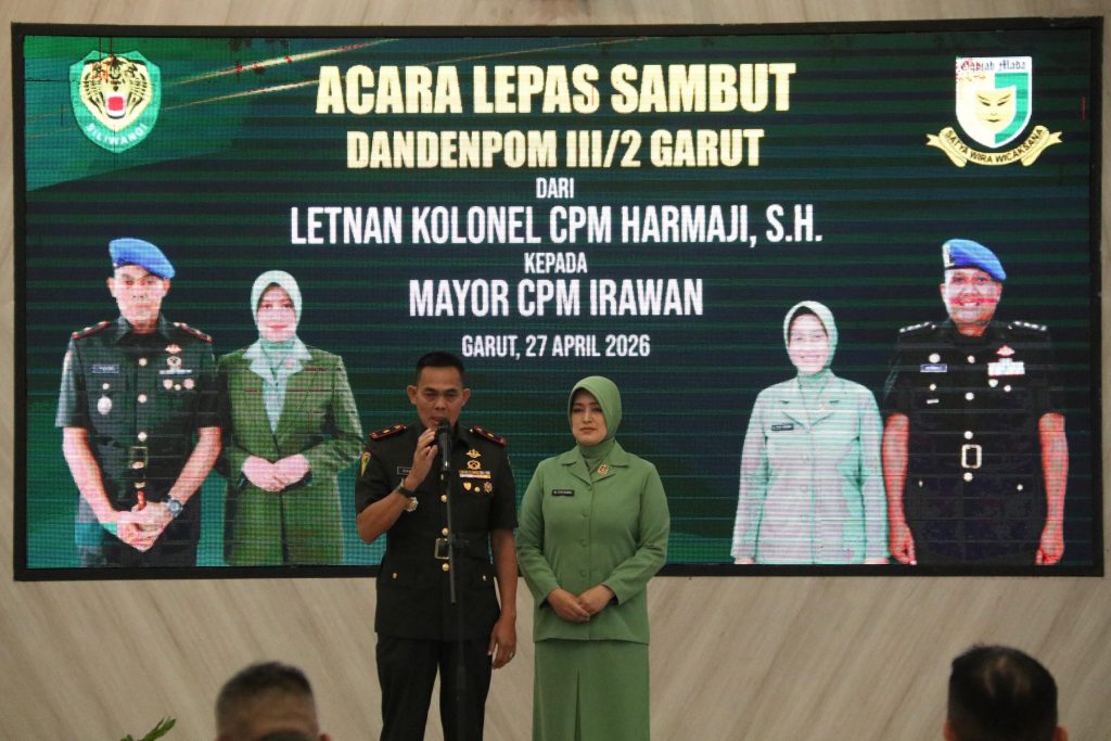 Hadiri Pisah Sambut Dandenpom III/2 Garut, Bupati Harapkan Sinergi dan Kolaborasi Terus Terjalin