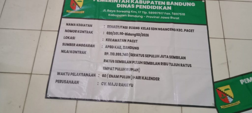 REHABILITASI SDN NGANCENG PACET BERJALAN KONDUSIF, PROGRES CAPAI 30%