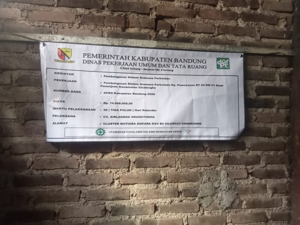 Warga Antusias, Pembangunan Drainase Kp. Pamoyanan Cicalengka Dinilai Rapi dan Profesional