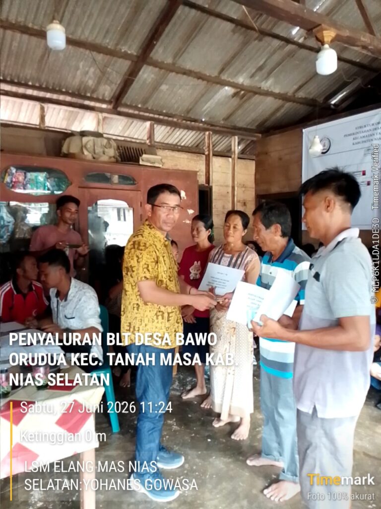 PENYALURAN BLT-DD  TAHAP 1 TAHUN 2026  DESA BAWO ORUDUA TERLAKSANA DENGAN BAIK SESUAI DENGAN KETENTUAN.