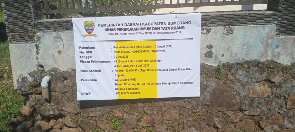 REHABILITASI RUAS JALAN CISURAT- CIBUGEL SEDANG DALAM TAHAP PEKERJAAN
