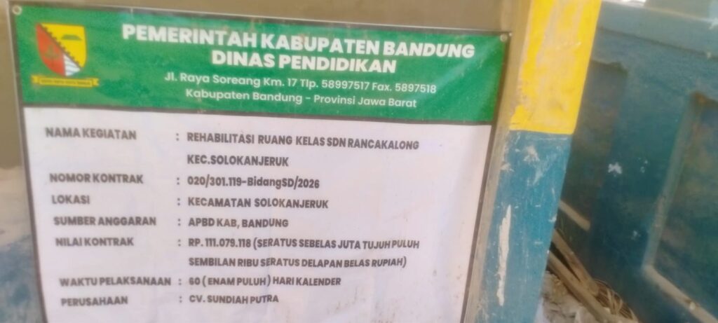 Progres 65%, Rehabilitasi SDN Rancakalong Solokanjeruk Jalan Lancar, Belajar Siswa Makin Nyaman