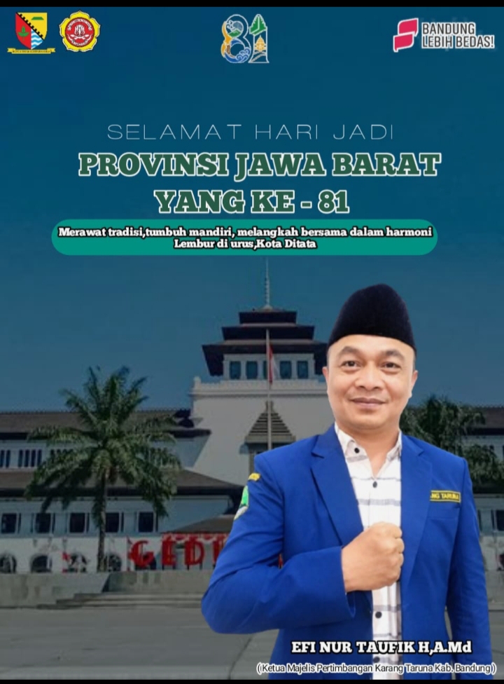HUT JABAR KE-81, KETUA MPKT KARANG TARUNA KAB. BANDUNG AJAK PEMUDA RAWAT TRADISI DAN BANGUN HARMONI